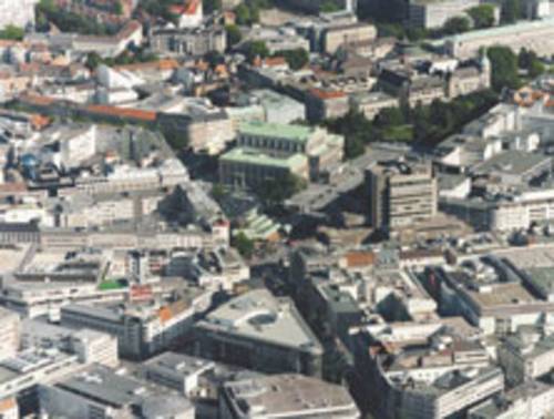 Luftbild Innenstadt mit Blick über Kröpcke und Oper